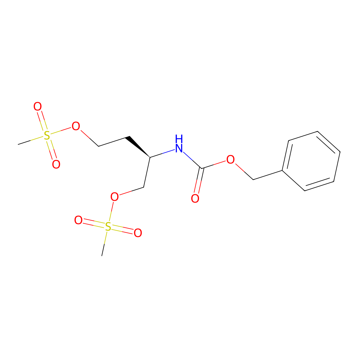 (R)-2-(((Benzyloxy)carbonyl)amino)butane-1,4-diyl dimethanesulfonate molecular structure, CAS 655785-24-3