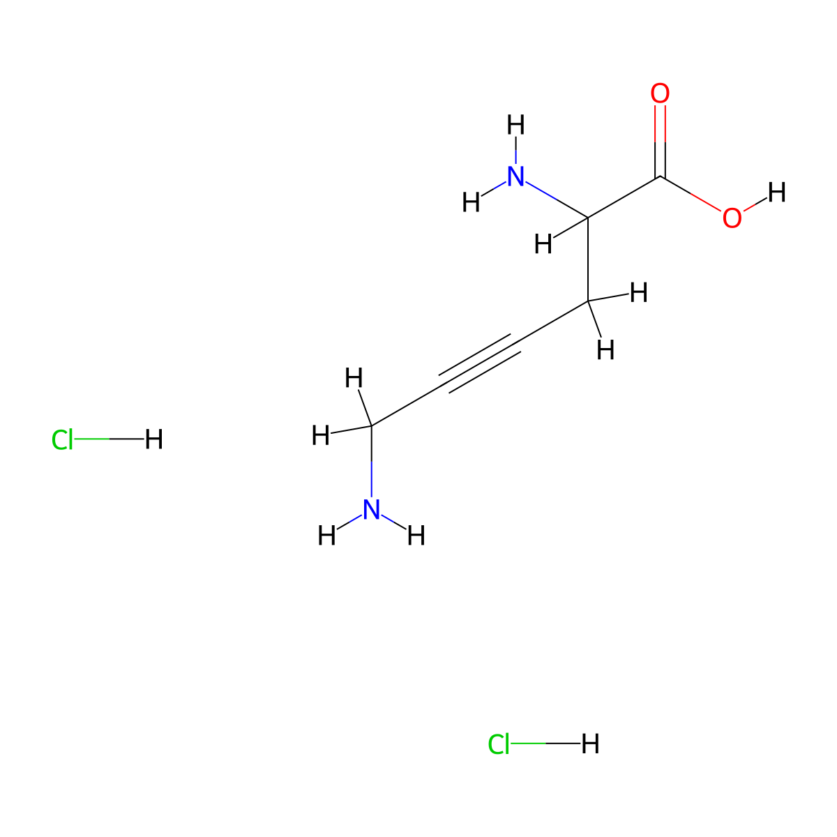 2,6-Diaminohex-4-ynoic acid dihydrochloride molecular structure, CAS 65579-76-2
