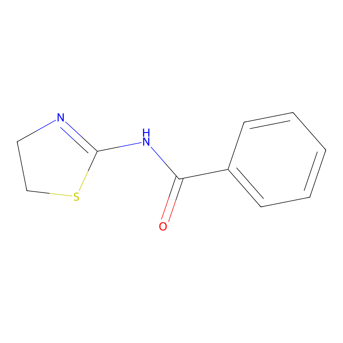 N-(4,5-Dihydro-thiazol-2-yl)-benzamide molecular structure, CAS 6558-36-7