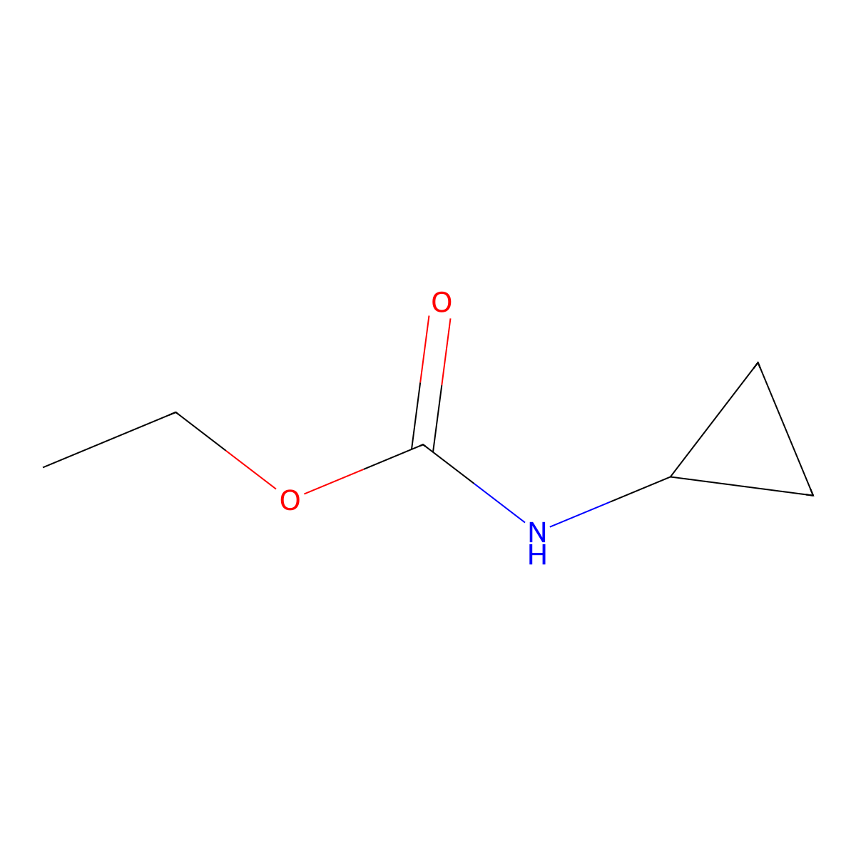Ethyl cyclopropylcarbamate molecular structure, CAS 6558-73-2