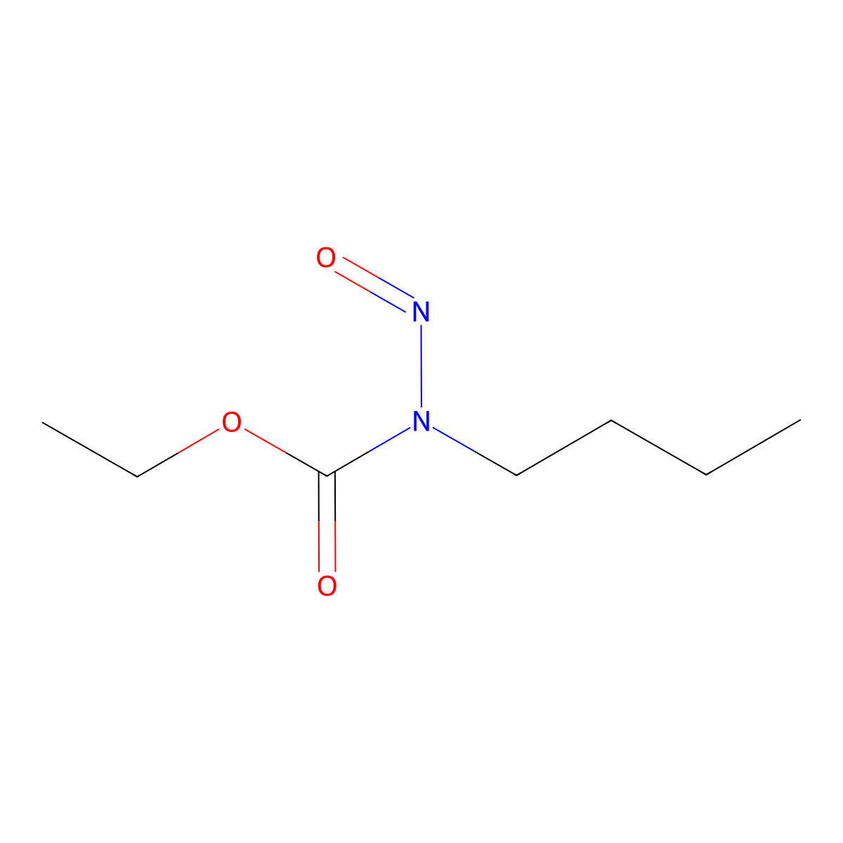 N-n-Butyl-N-nitrosourethane molecular structure, CAS 6558-78-7