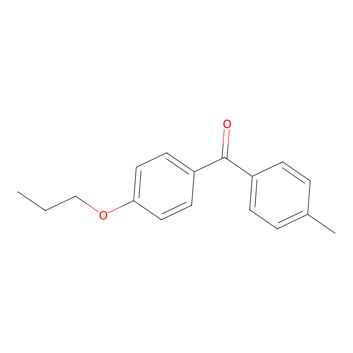Methanone, (4-methylphenyl)(4-propoxyphenyl)- molecular structure, CAS 65580-98-5