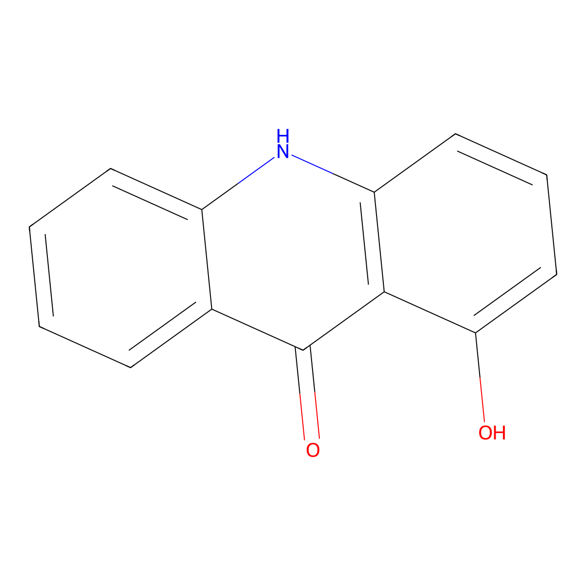 9(10H)-Acridinone, 1-hydroxy- molecular structure, CAS 65582-54-9