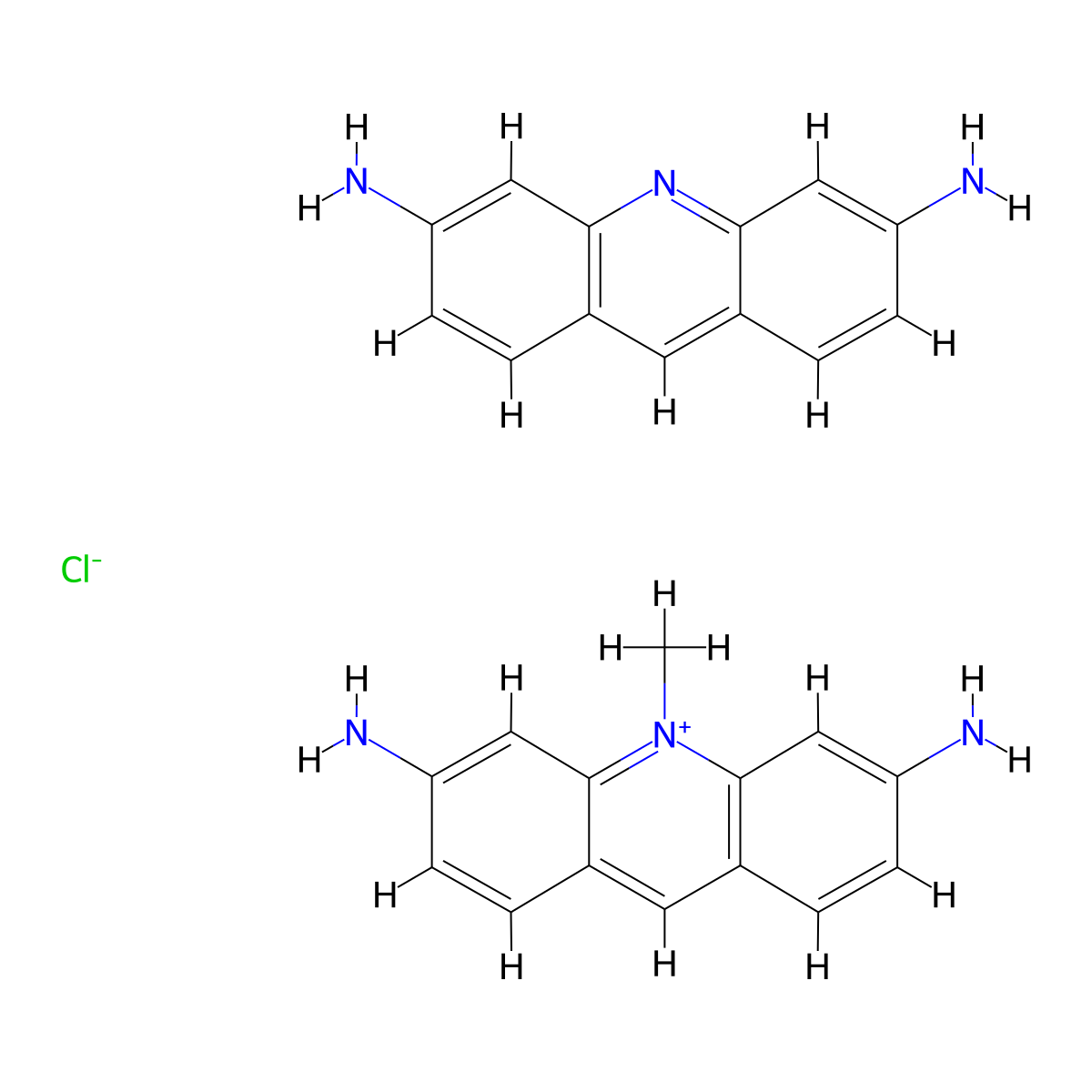 Acriflavine molecular structure, CAS 65589-70-0