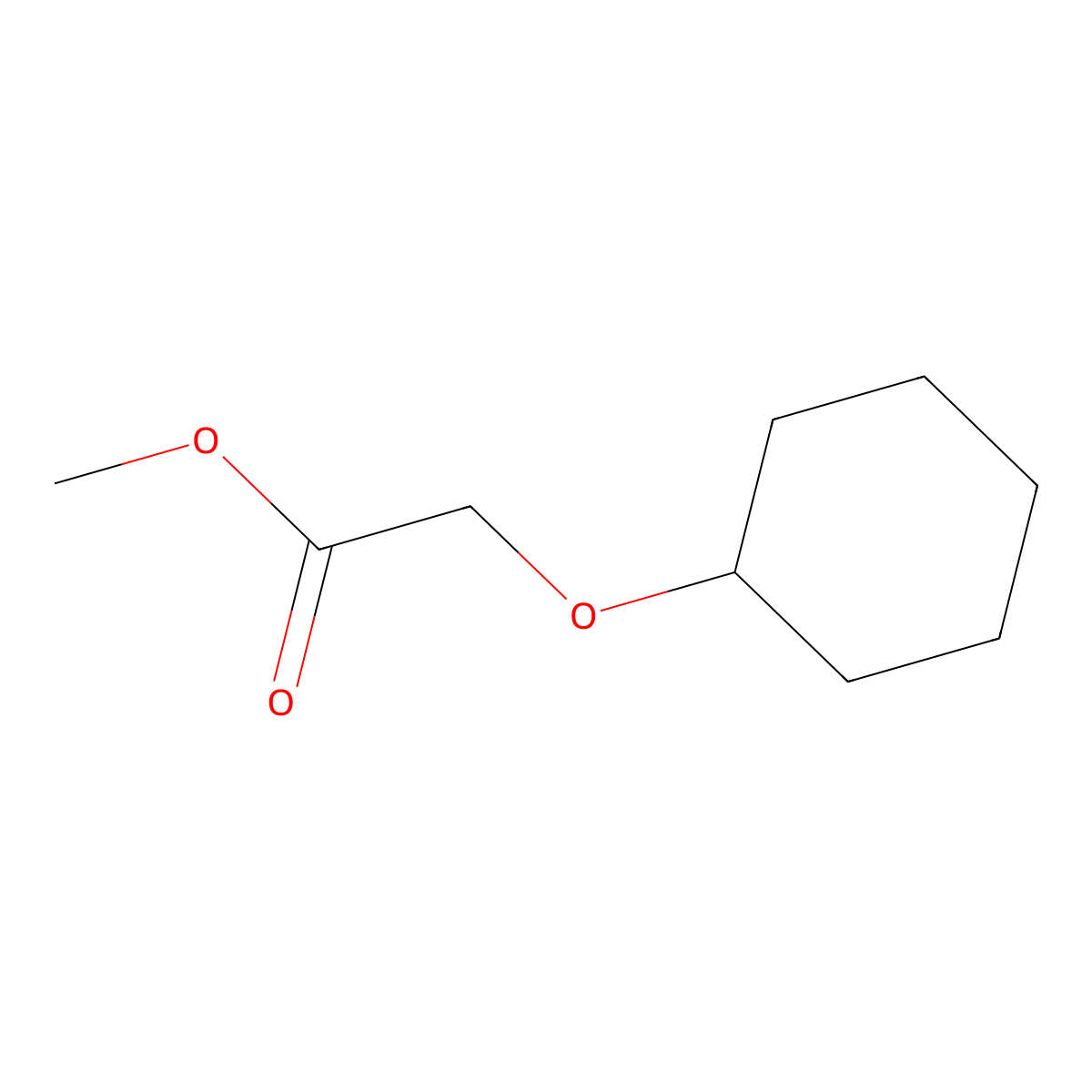 Acetic acid, 2-(cyclohexyloxy)-, methyl ester molecular structure, CAS 65593-73-9
