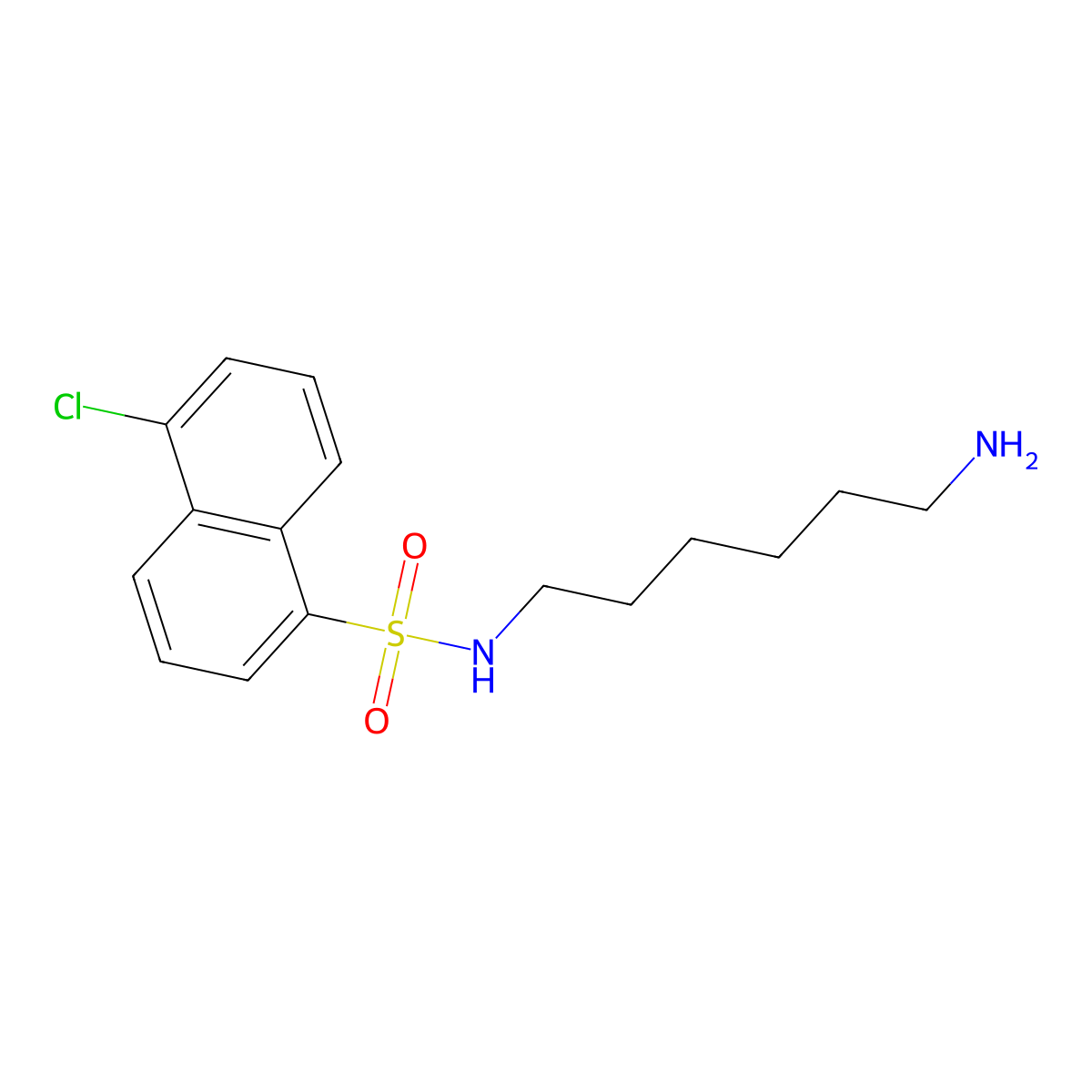 N-(6-Aminohexyl)-5-Chloro-1-Naphthalenesulfonamide molecular structure, CAS 65595-90-6