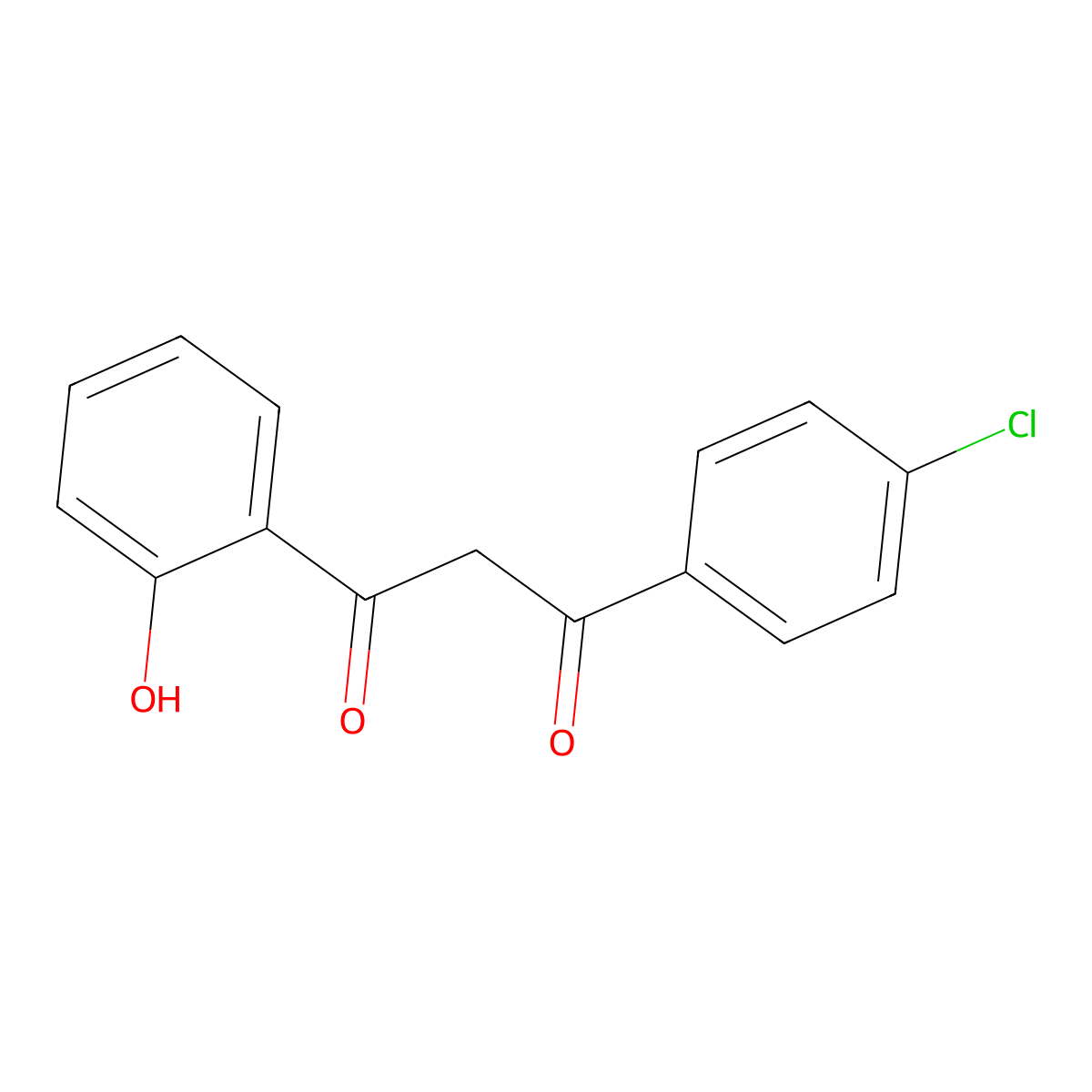 1-(4-Chlorophenyl)-3-(2-hydroxyphenyl)propane-1,3-dione molecular structure, CAS 65599-34-0