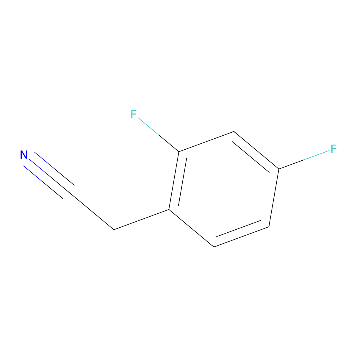 2,4-Difluorophenylacetonitrile molecular structure, CAS 656-35-9