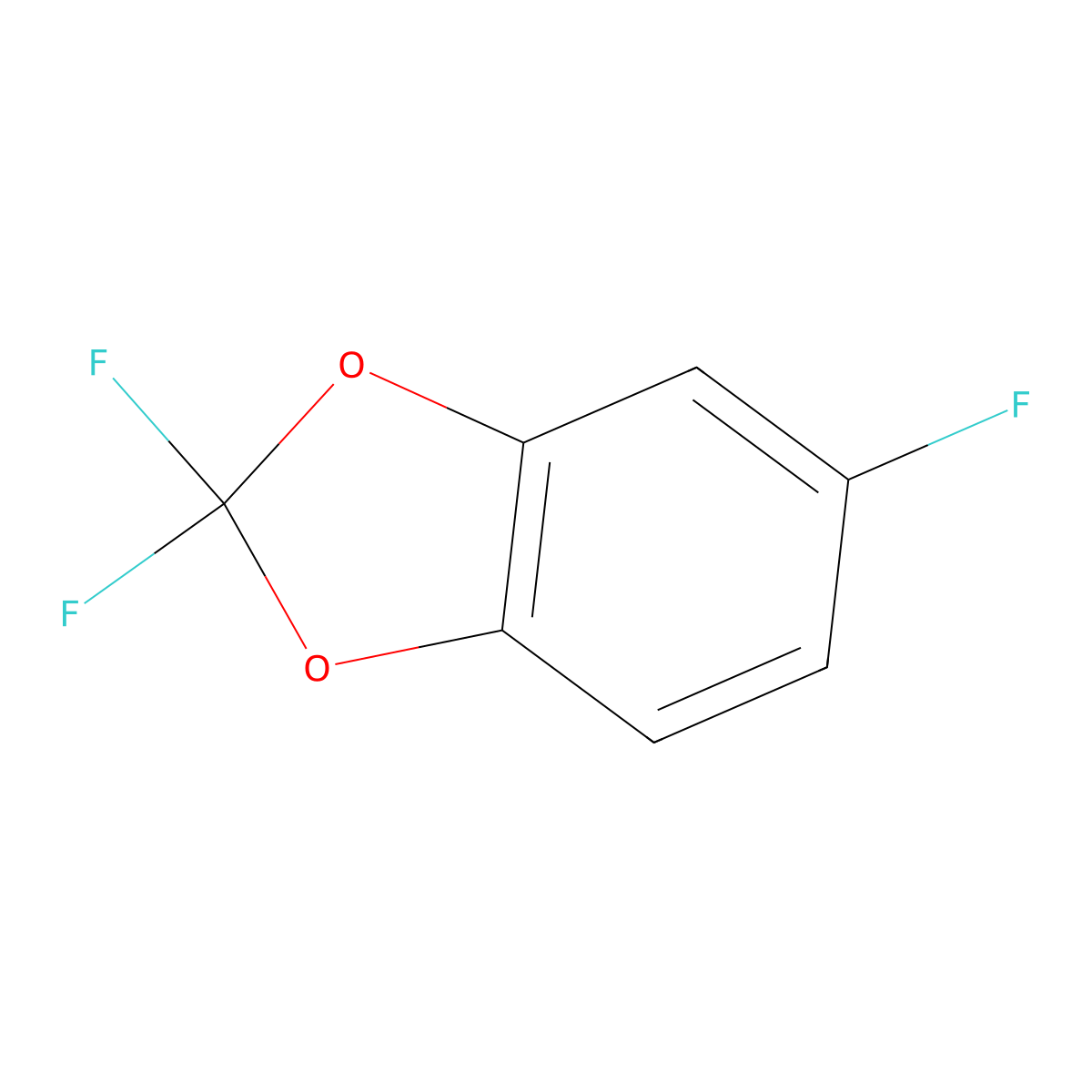 2,2,5-Trifluoro-1,3-benzodioxole molecular structure, CAS 656-43-9