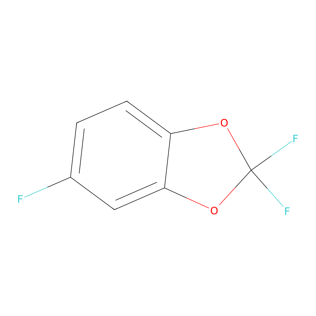 2,2,5-Trifluoro-1,3-benzodioxole molecular structure, CAS 656-43-9