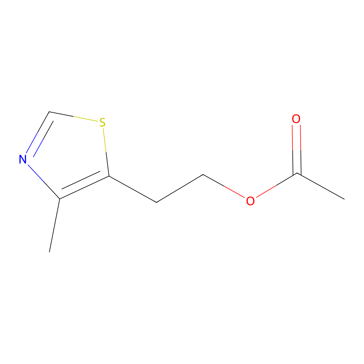 4-Methyl-5-thiazoleethanol acetate molecular structure, CAS 656-53-1