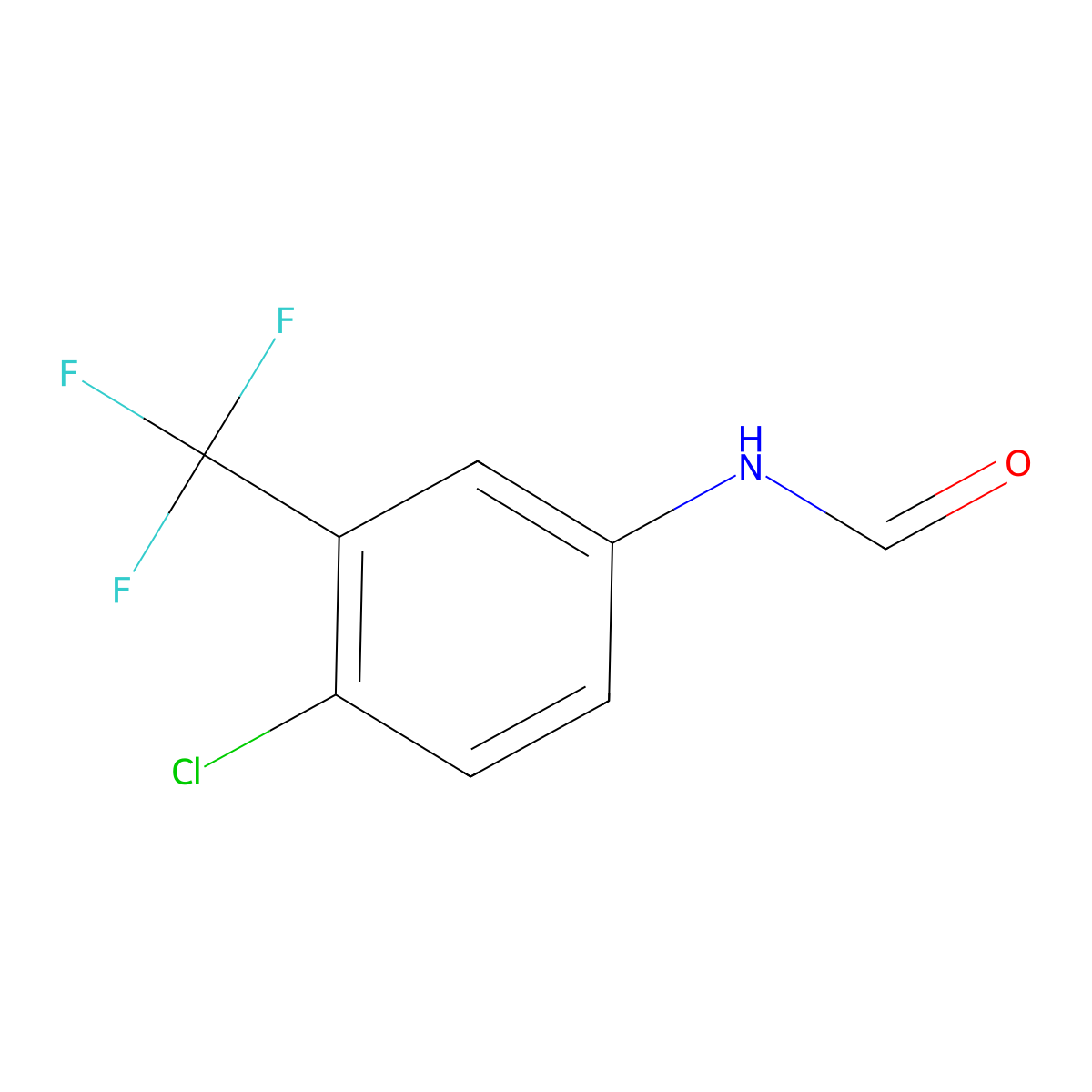 n-[4-Chloro-3-(trifluoromethyl)phenyl]formamide molecular structure, CAS 656-96-2
