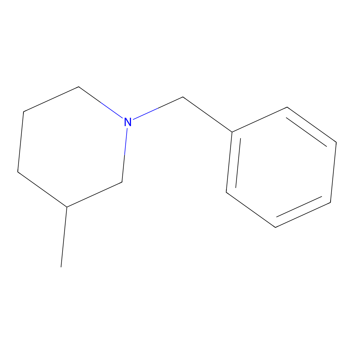 1-Benzyl-3-methylpiperidine molecular structure, CAS 6560-75-4