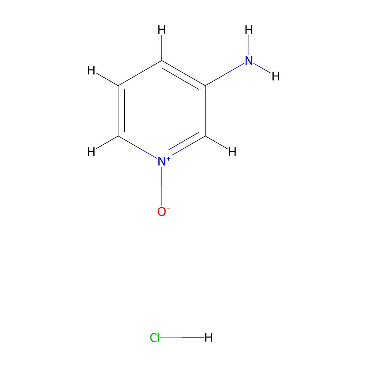3-Aminopyridin-1-ium-1-olate hydrochloride molecular structure, CAS 65600-69-3