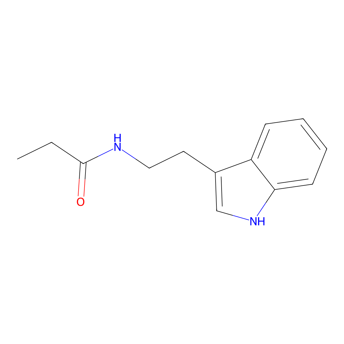N-(2-(1H-Indol-3-Yl)Ethyl)Propanamide molecular structure, CAS 65601-06-1