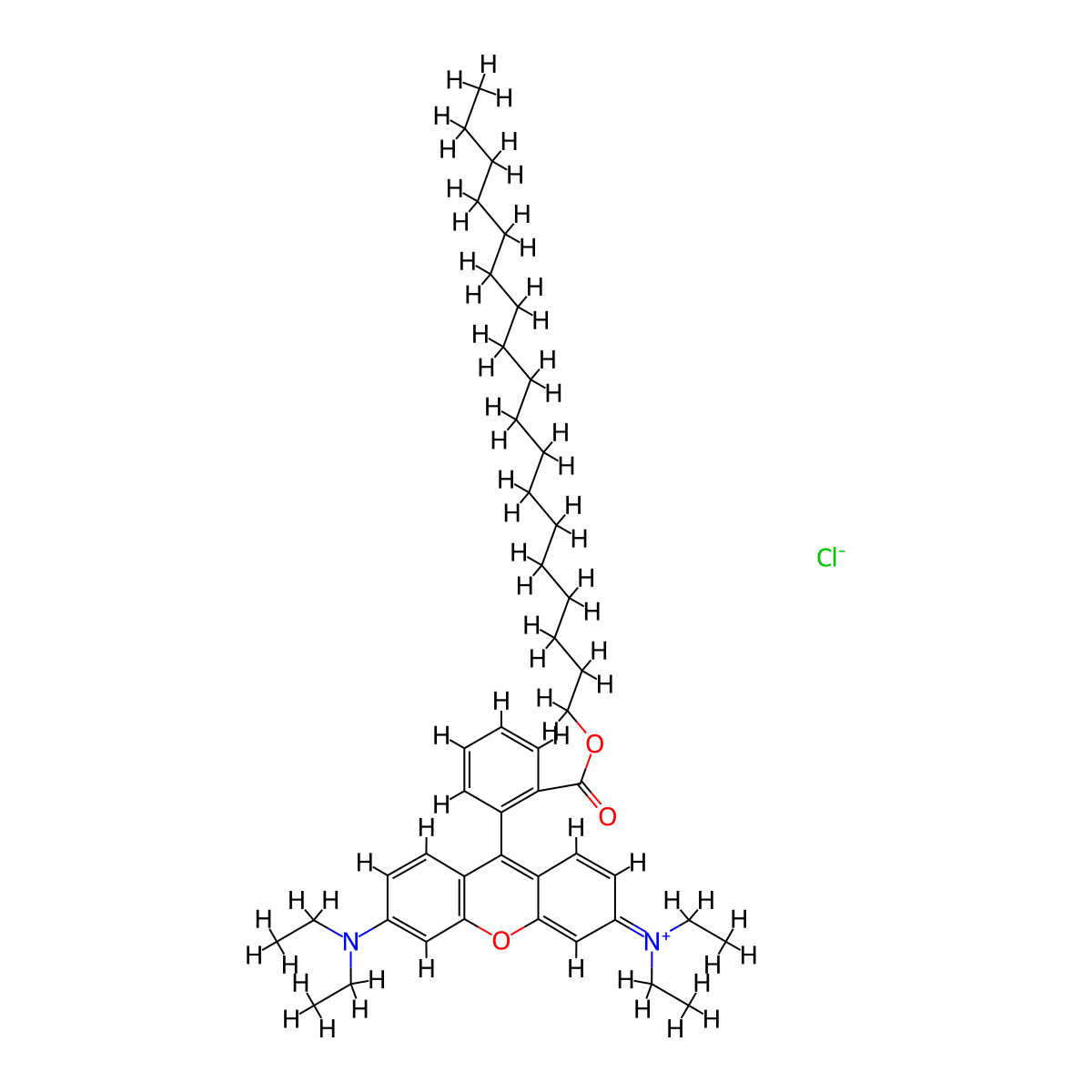 Octadecyl Rhodamine B Chloride molecular structure, CAS 65603-19-2