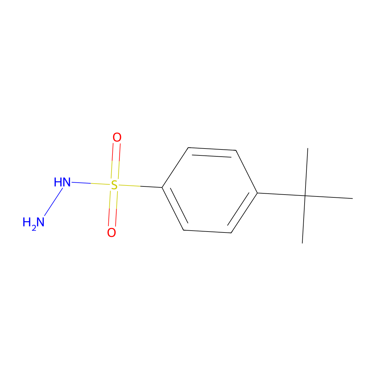 4-Tert-butylbenzenesulfonohydrazide molecular structure, CAS 65604-75-3