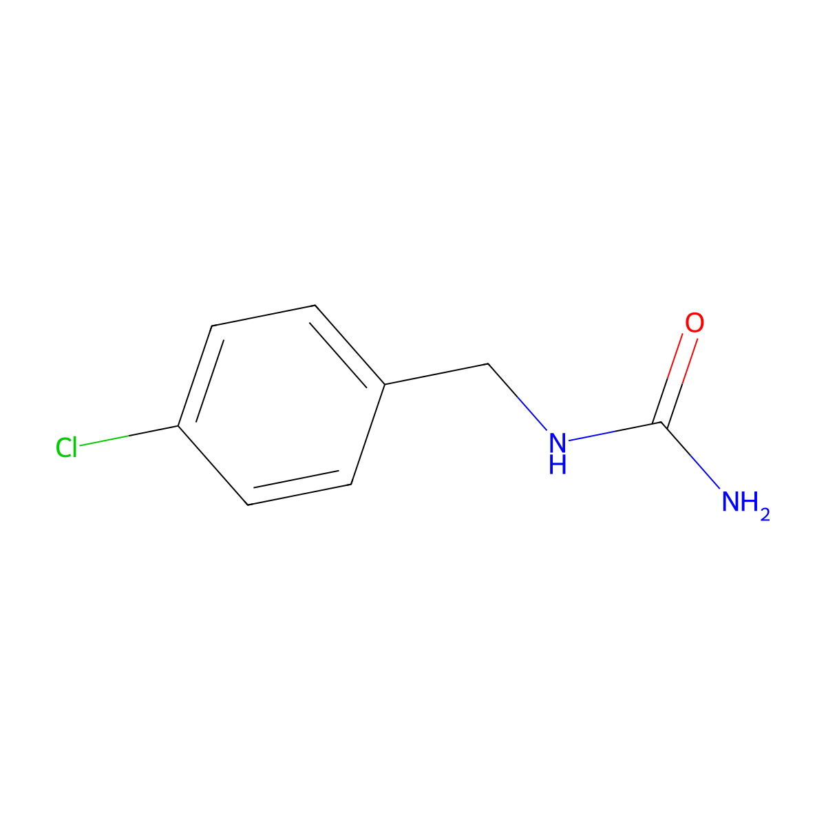 N-(4-chlorobenzyl)urea molecular structure, CAS 65608-74-4
