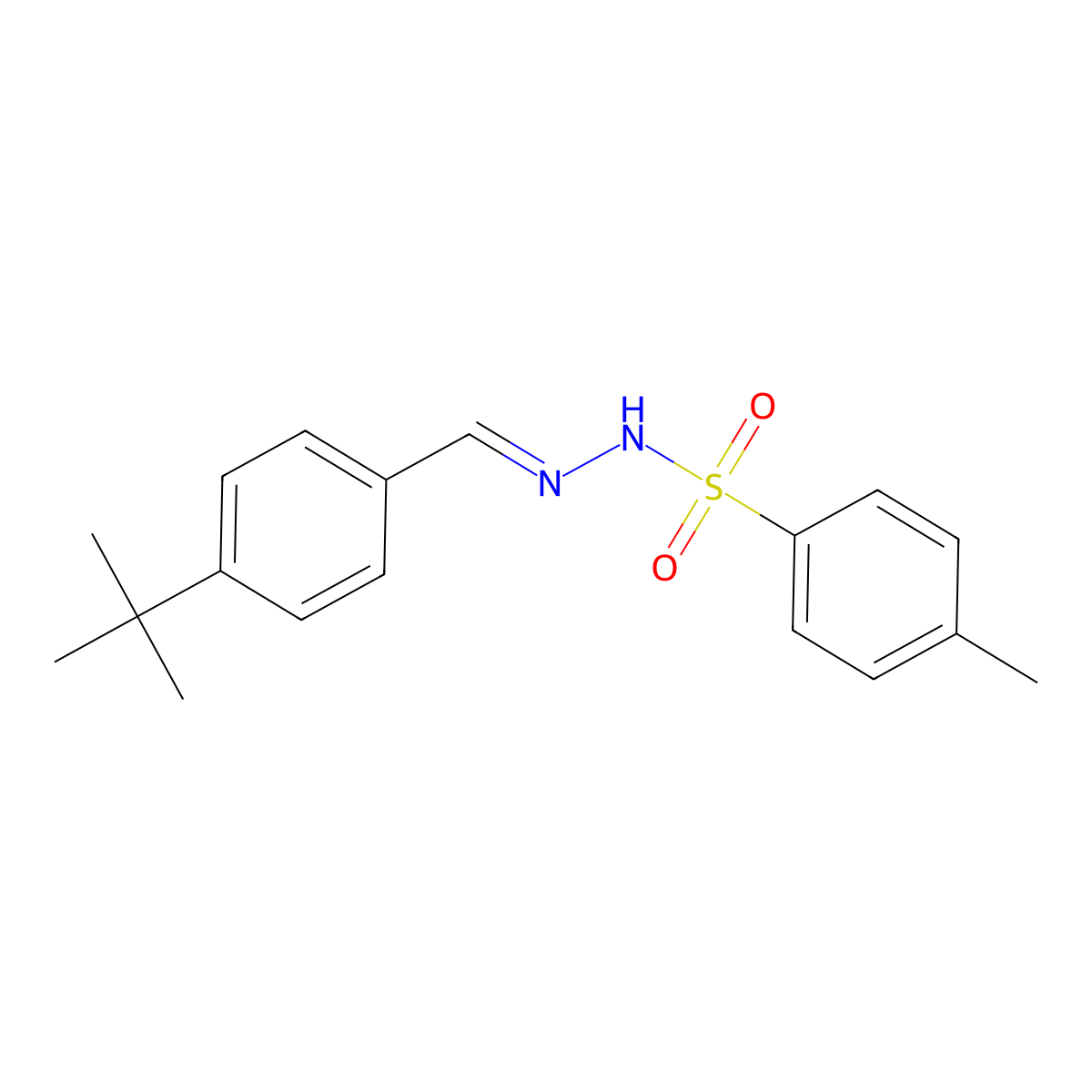 N-[(E)-(4-tert-Butylphenyl)methylideneamino]-4-methylbenzenesulfonamide molecular structure, CAS 65609-73-6