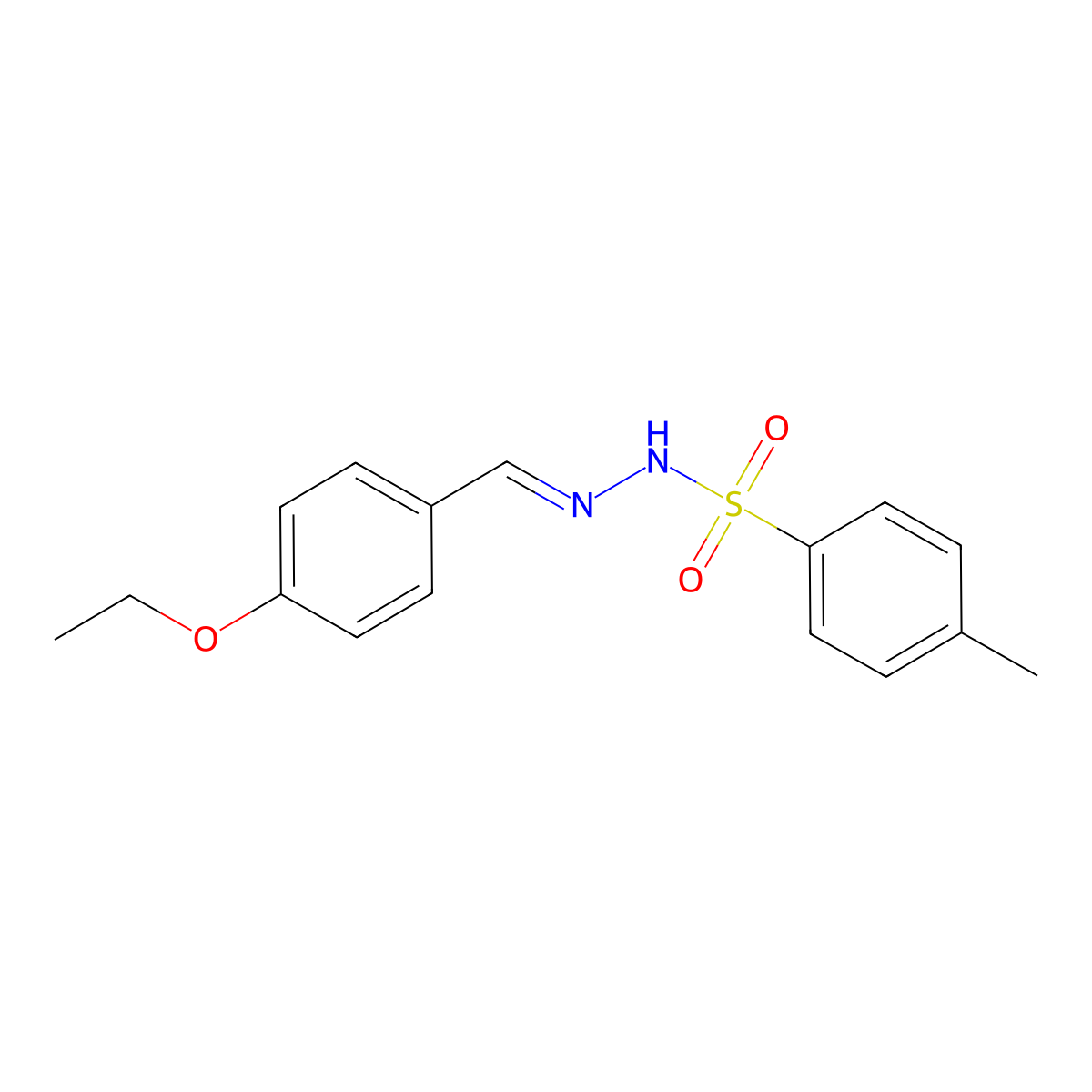 N-[(E)-(4-ethoxyphenyl)methylideneamino]-4-methylbenzenesulfonamide molecular structure, CAS 65609-75-8
