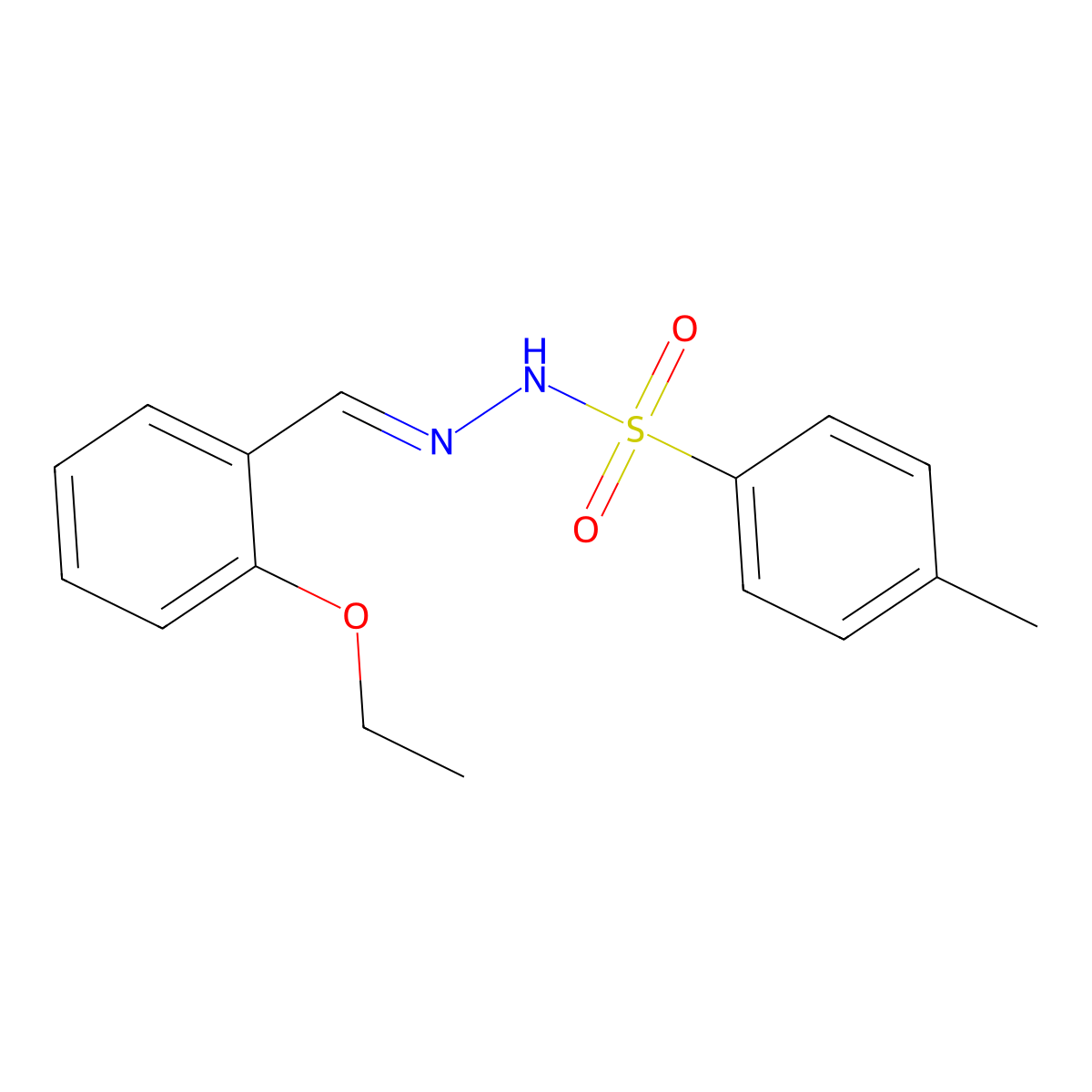 N'-(2-Ethoxybenzylidene)-4-methylbenzenesulfonohydrazide molecular structure, CAS 65609-76-9