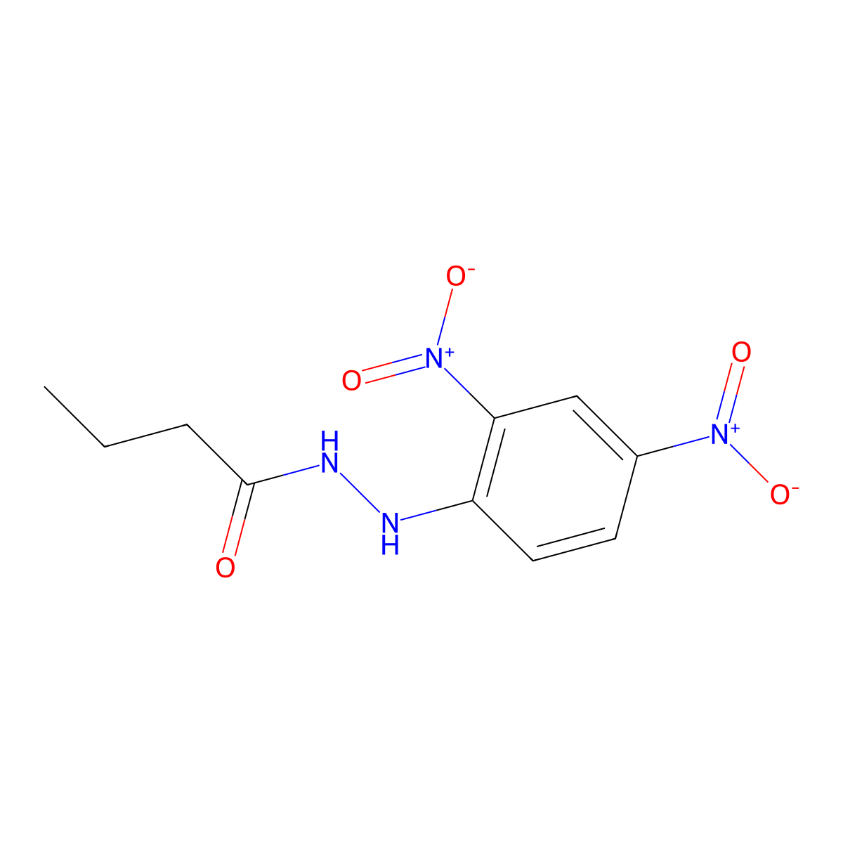 N'-(2,4-dinitrophenyl)butanehydrazide molecular structure, CAS 6561-60-0