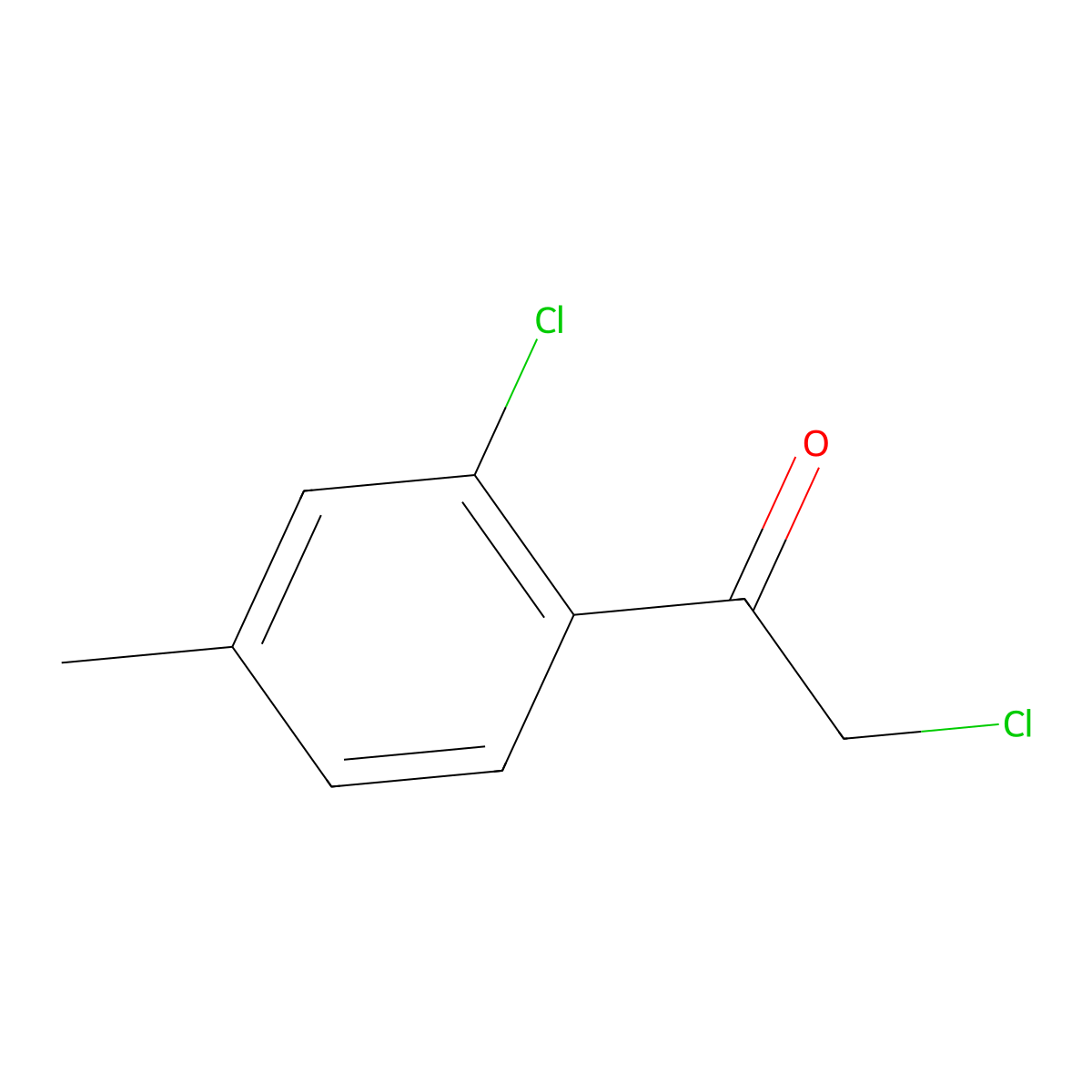 2-Chloro-1-(2-chloro-4-methylphenyl)ethan-1-one molecular structure, CAS 65610-04-0