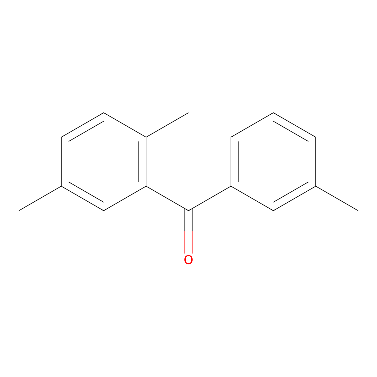 (2,5-Dimethylphenyl)(3-methylphenyl)methanone molecular structure, CAS 65610-06-2