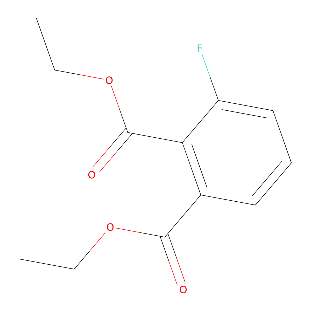 Diethyl 3-fluorophthalate molecular structure, CAS 65610-10-8