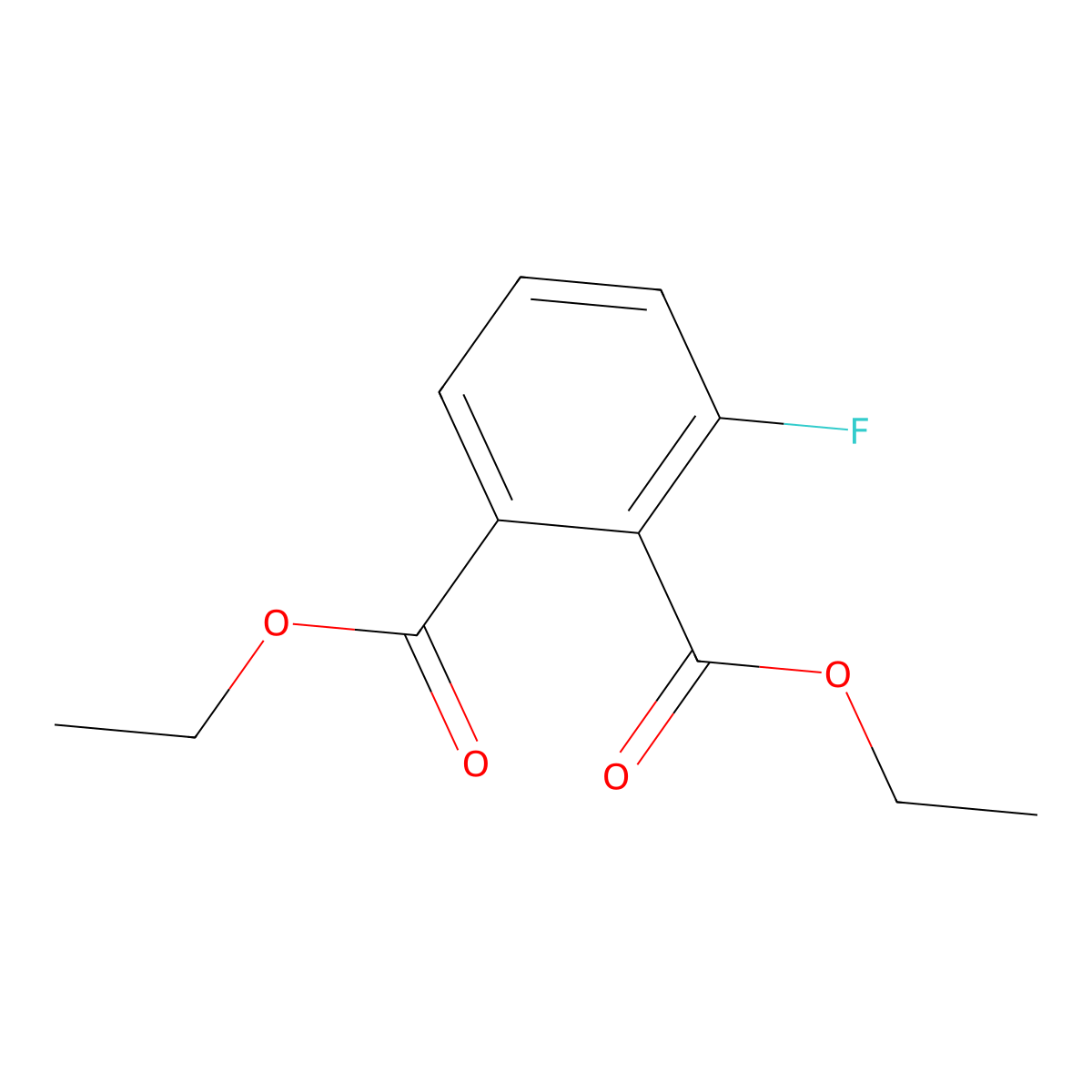 Diethyl 3-fluorophthalate molecular structure, CAS 65610-10-8