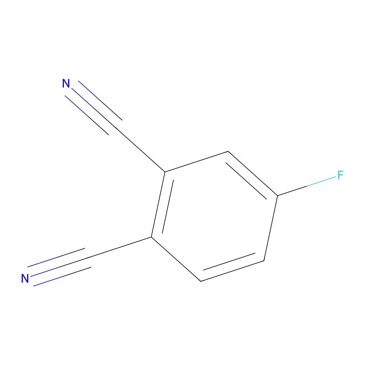 4-Fluorophthalonitrile molecular structure, CAS 65610-14-2