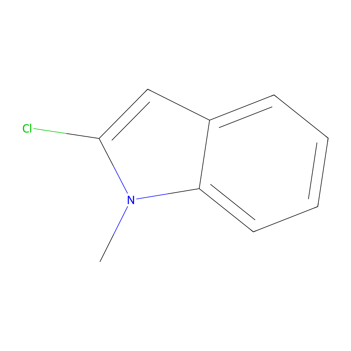 2-chloro-1-methyl-1H-indole molecular structure, CAS 65610-58-4