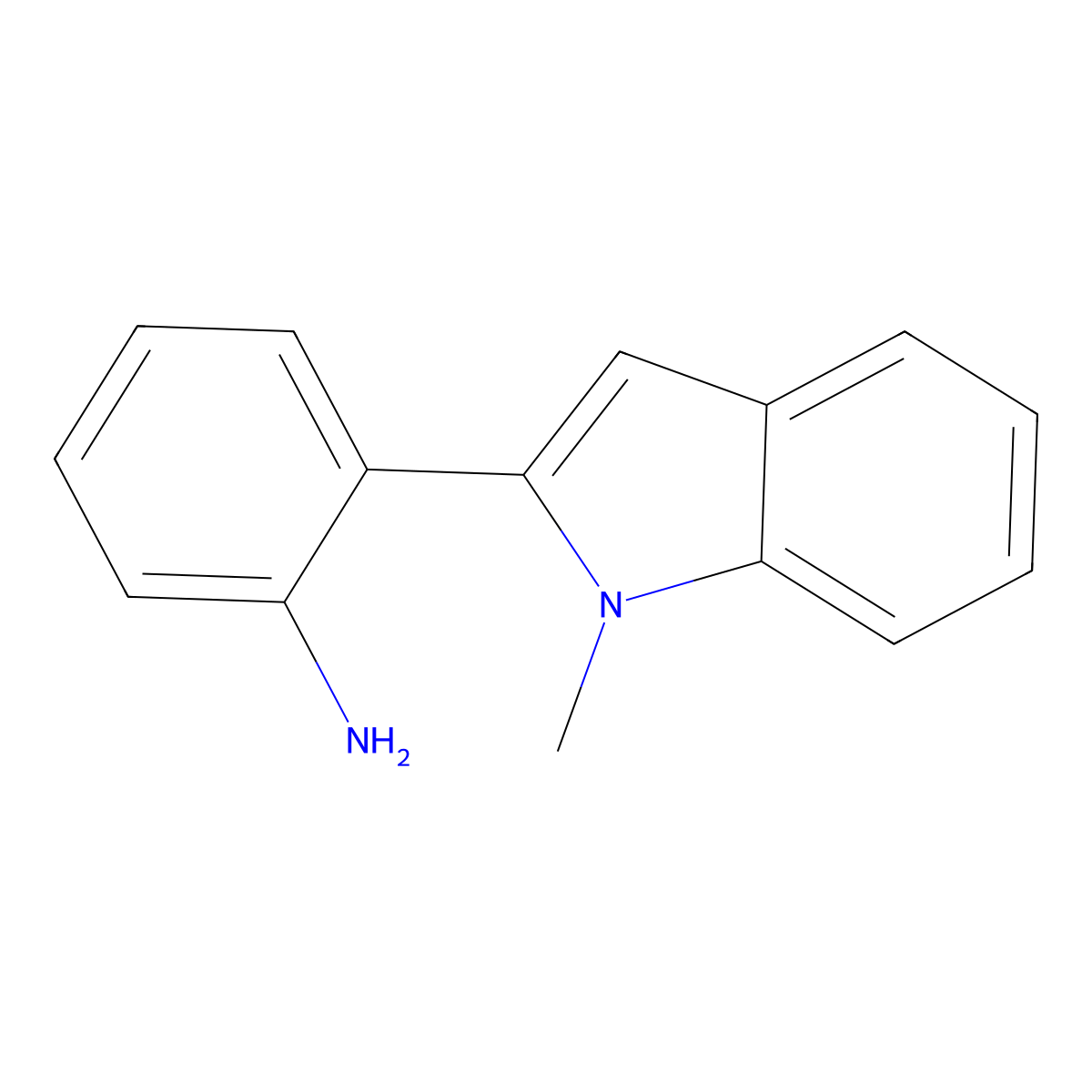 2-(1-Methyl-1H-indol-2-yl)aniline molecular structure, CAS 65610-86-8