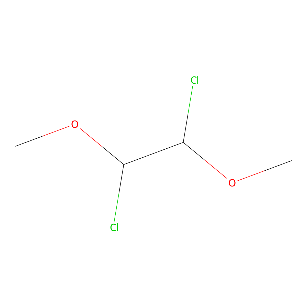 1,2-Dichloro-1,2-dimethoxyethane molecular structure, CAS 65611-10-1