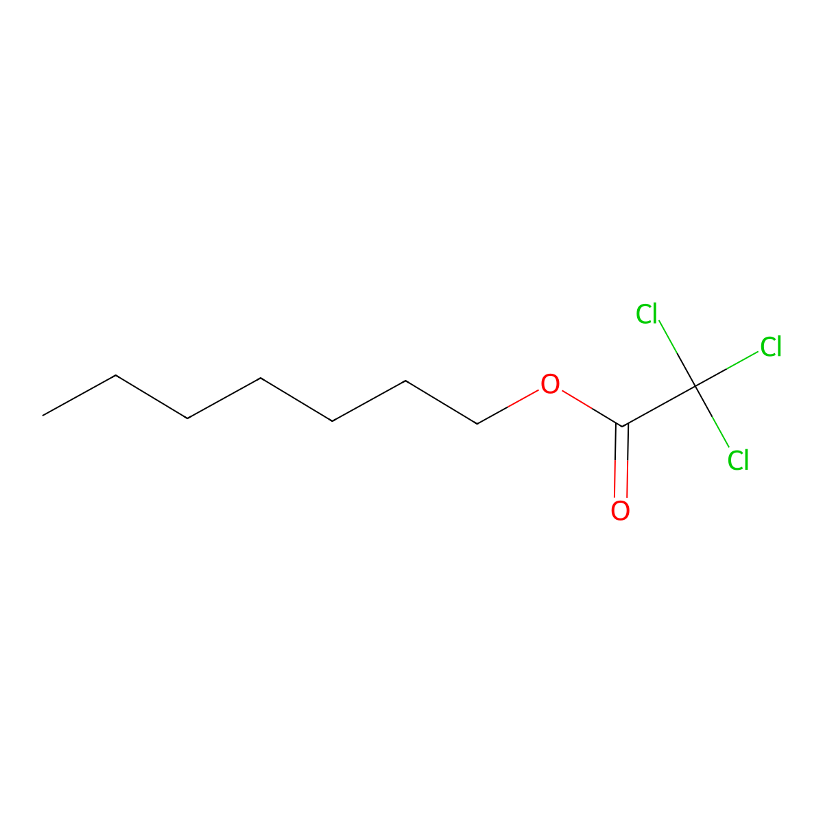 Heptyl trichloroacetate molecular structure, CAS 65611-31-6