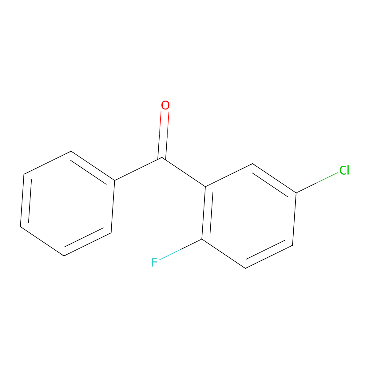 (5-Chloro-2-fluorophenyl)(phenyl)methanone molecular structure, CAS 65611-42-9