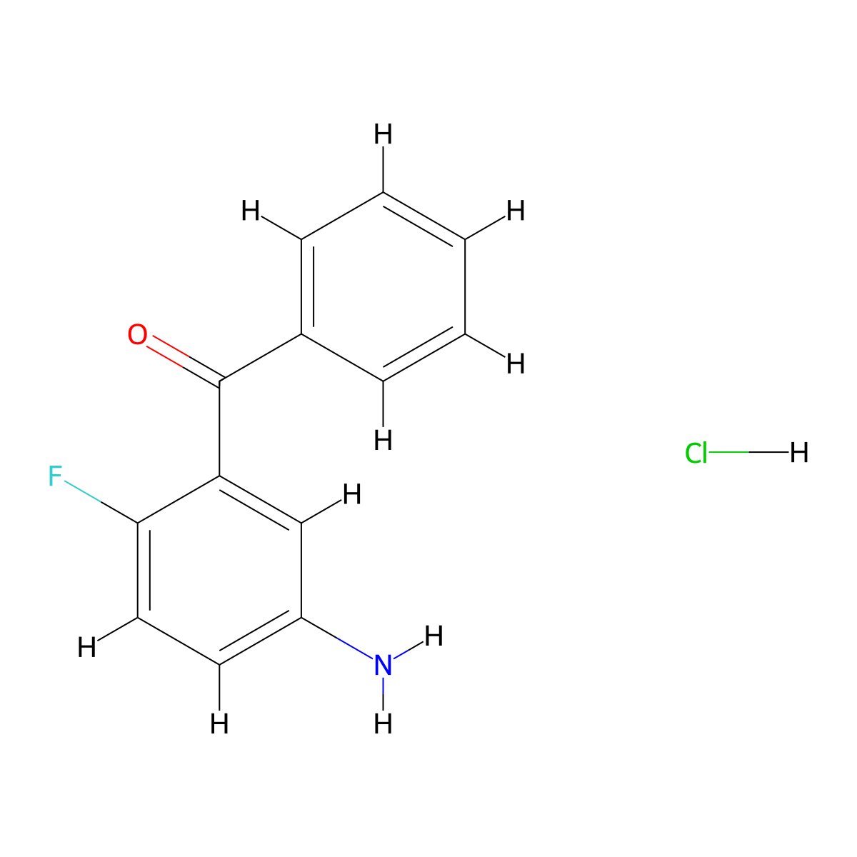 3-Benzoyl-4-fluoroaniline hydrochloride molecular structure, CAS 65611-44-1