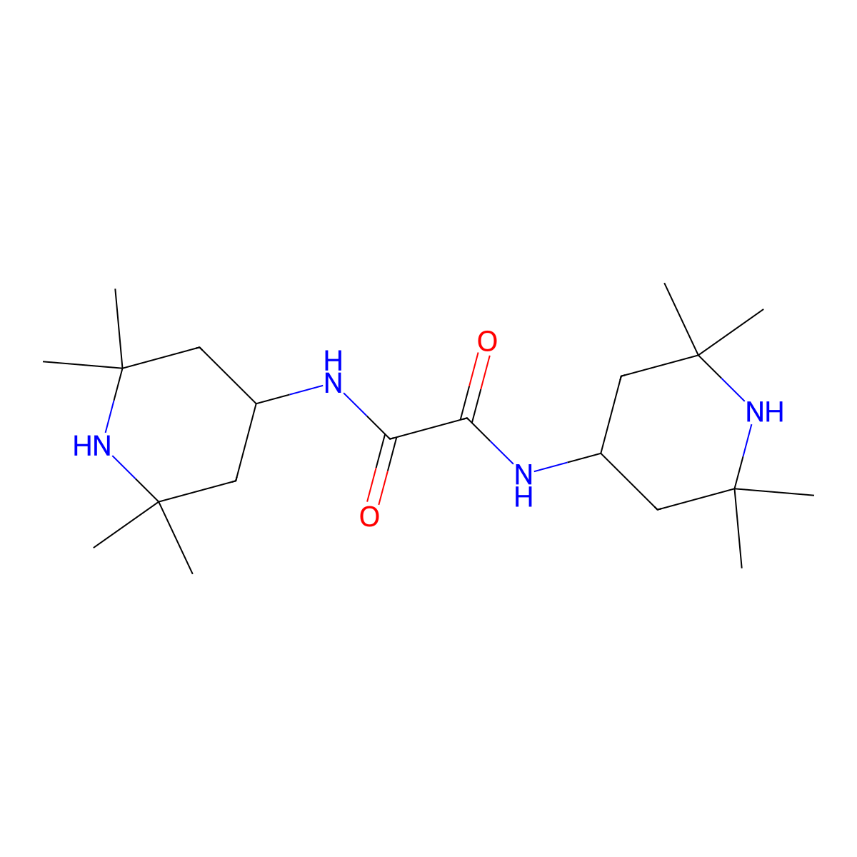 N,N'-bis(2,2,6,6-tetramethylpiperidin-4-yl)oxamide molecular structure, CAS 65612-87-5