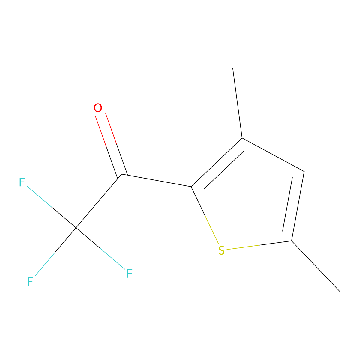 1-(3,5-Dimethylthiophen-2-yl)-2,2,2-trifluoroethan-1-one molecular structure, CAS 65613-26-5