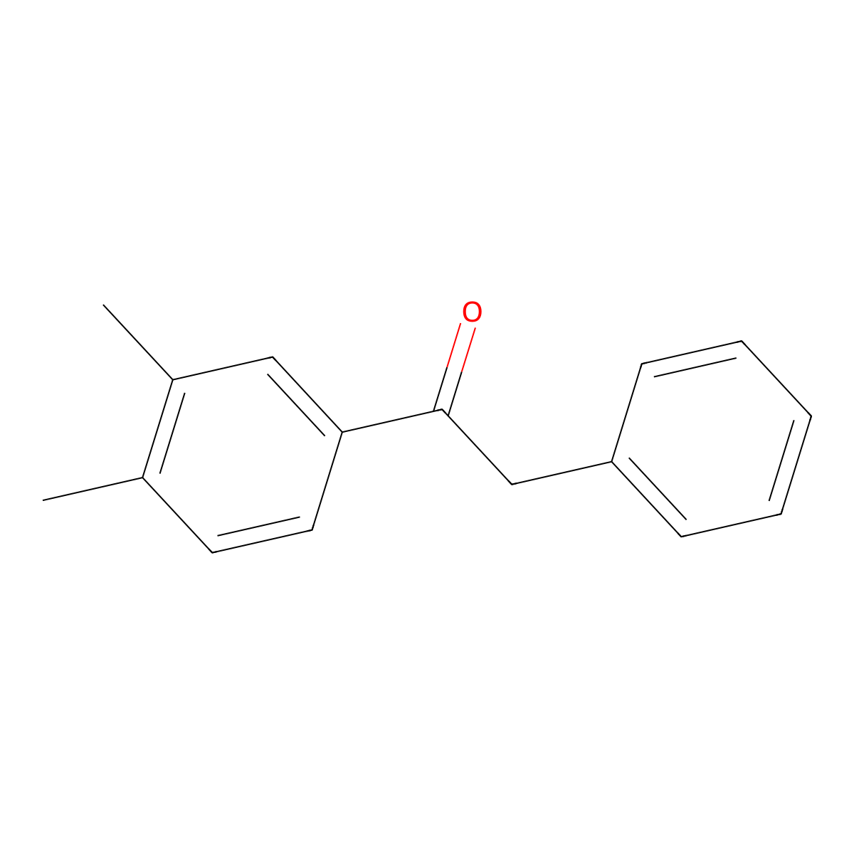 1-(3,4-Dimethylphenyl)-2-phenylethan-1-one molecular structure, CAS 65614-75-7