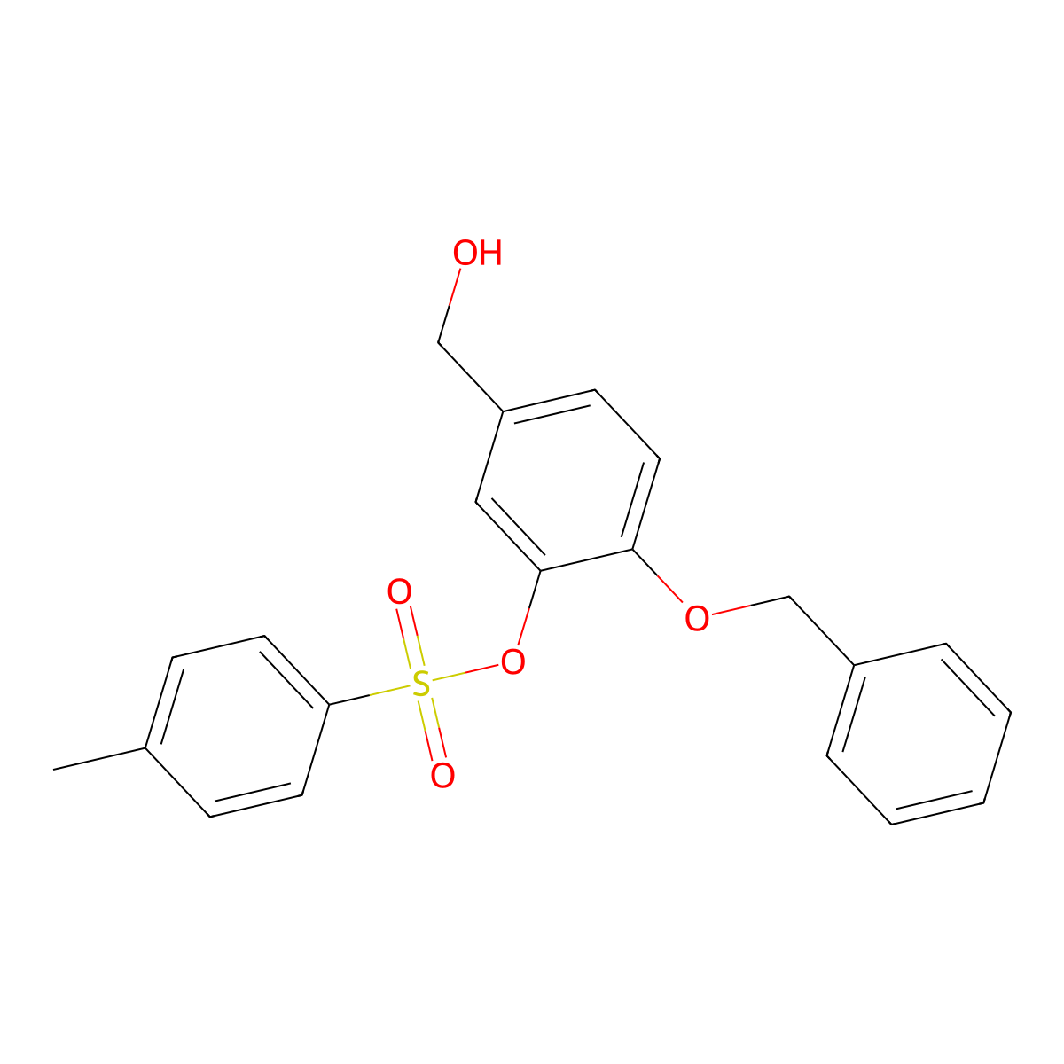 4-(Benzyloxy)-3-hydroxybenzyl Alcohol 3-p-Toluenesulfonate molecular structure, CAS 65615-21-6