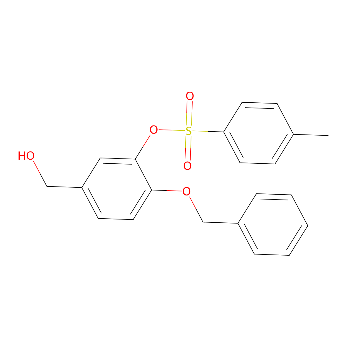 4-(Benzyloxy)-3-hydroxybenzyl Alcohol 3-p-Toluenesulfonate molecular structure, CAS 65615-21-6