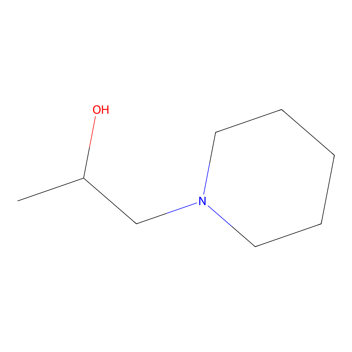 (2R)-1-(piperidin-1-yl)propan-2-ol molecular structure, CAS 65617-04-1
