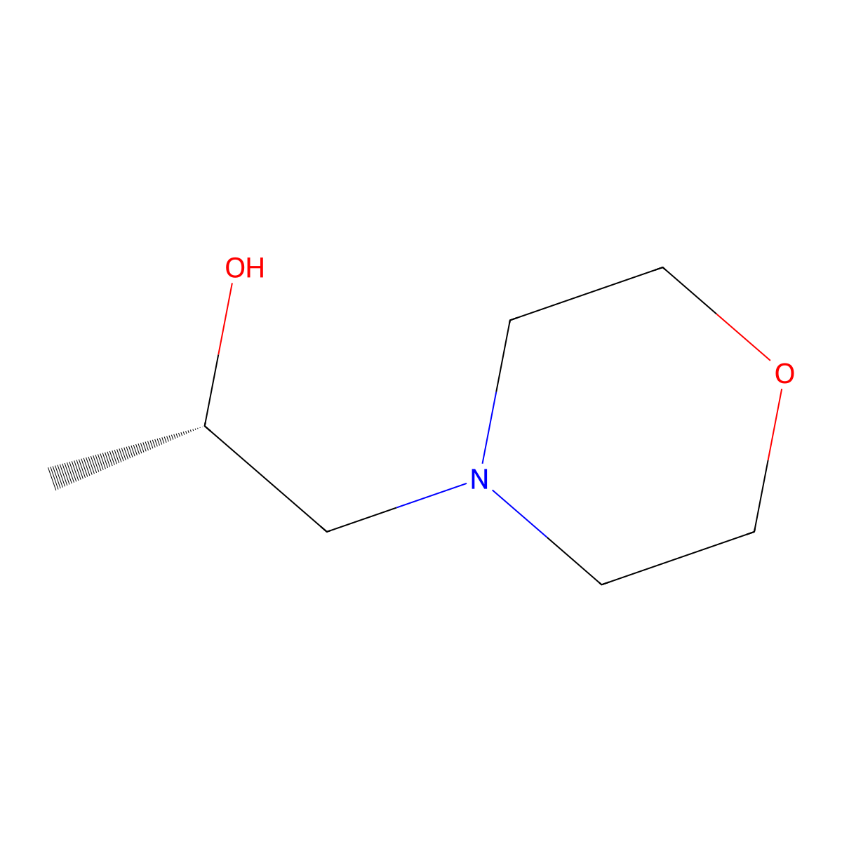 (2S)-1-(morpholin-4-yl)propan-2-ol molecular structure, CAS 65617-17-6