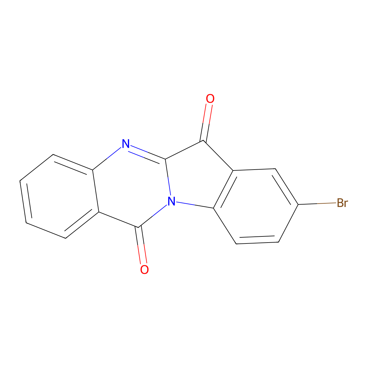 8-Bromoindolo[2,1-b]quinazoline-6,12-dione molecular structure, CAS 65618-05-5