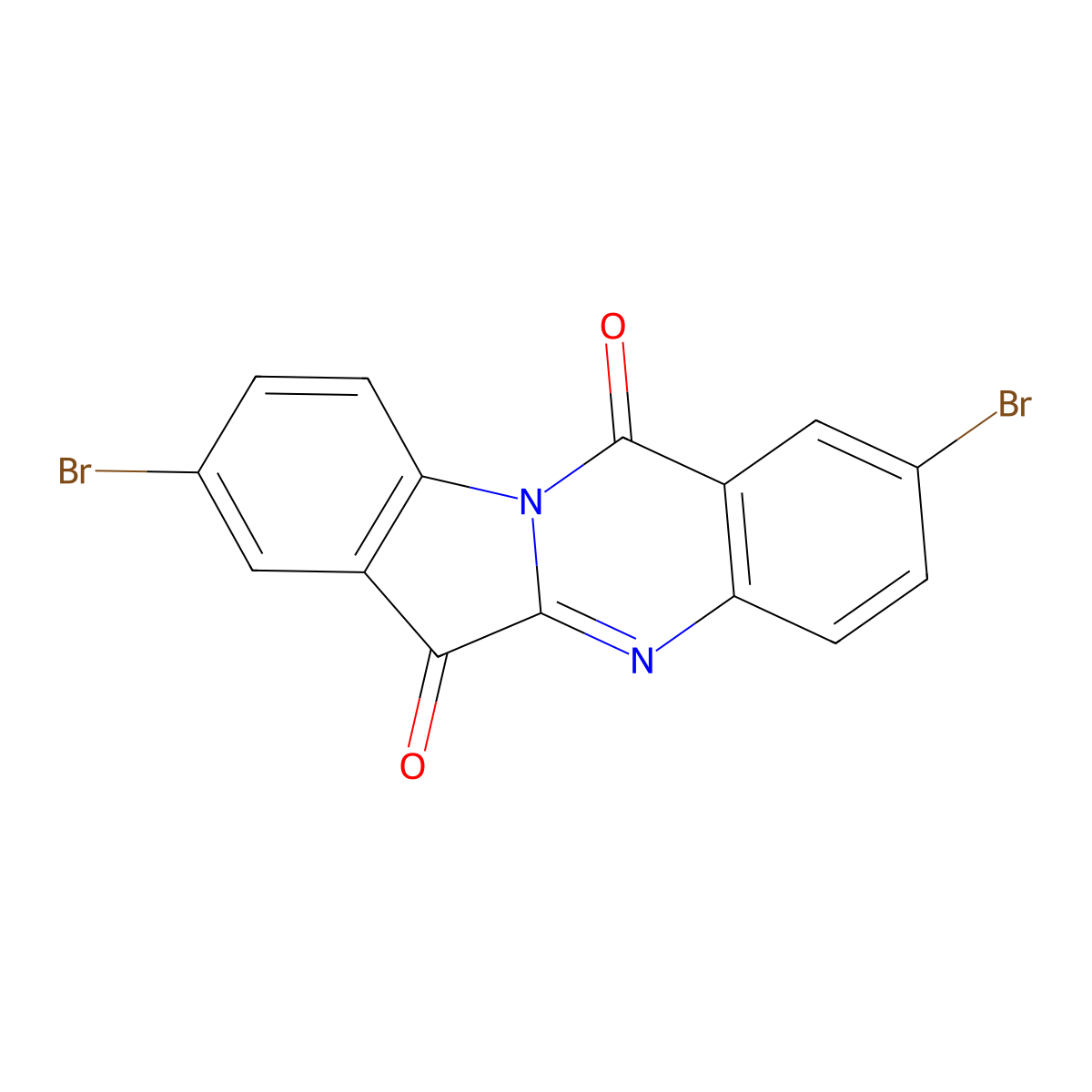 2,8-Dibromoindolo[2,1-b]quinazoline-6,12-dione molecular structure, CAS 65618-07-7