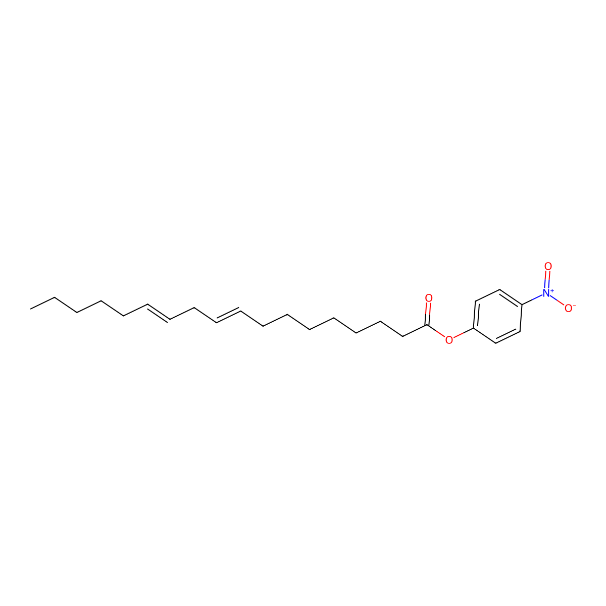 (4-nitrophenyl) (9E,12E)-octadeca-9,12-dienoate molecular structure, CAS 6562-50-1