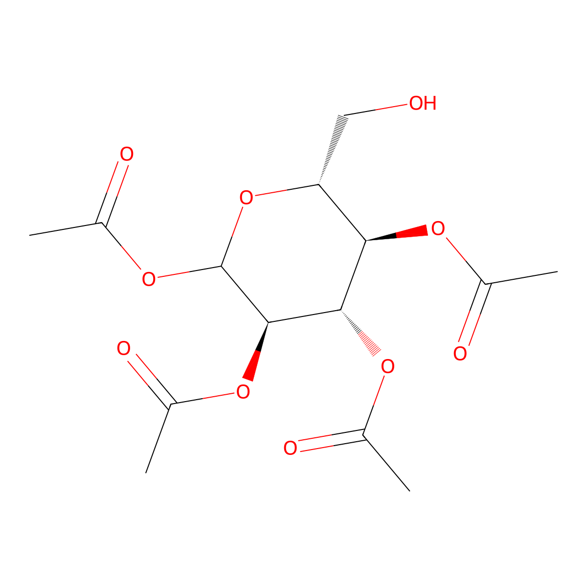 (3R,4S,5R,6R)-6-(Hydroxymethyl)tetrahydro-2H-pyran-2,3,4,5-tetrayl tetraacetate molecular structure, CAS 65620-65-7