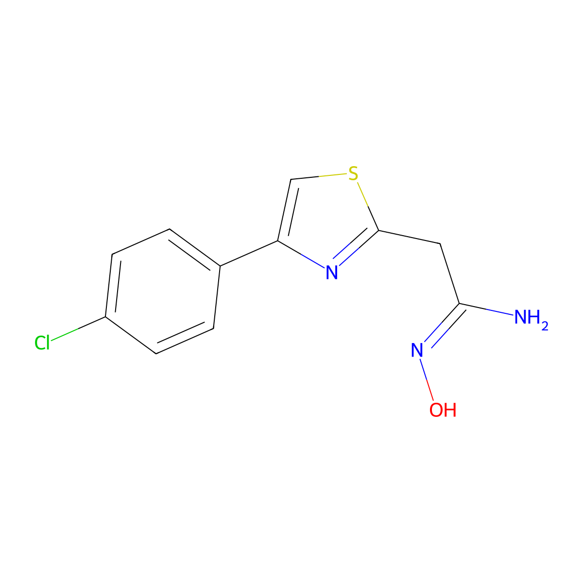 2-(4-(4-Chlorophenyl)thiazol-2-yl)-N'-hydroxyacetimidamide molecular structure, CAS 656223-02-8