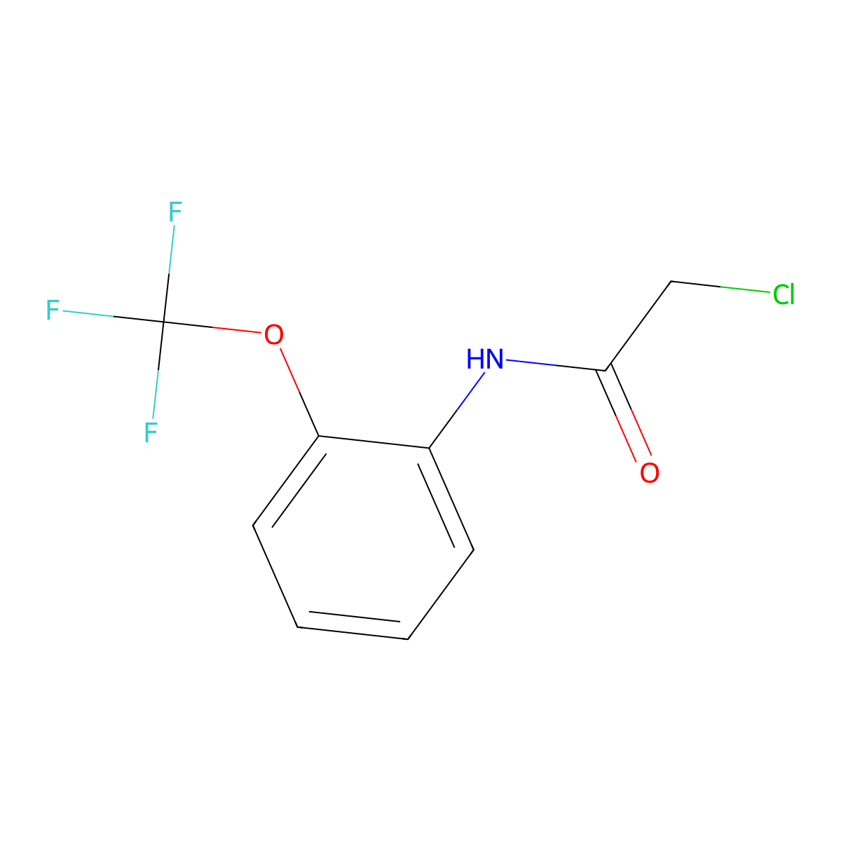 2-chloro-N-[2-(trifluoromethoxy)phenyl]acetamide molecular structure, CAS 656227-27-9